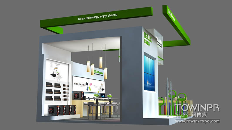 2012年多彩科技國外展位設(shè)計